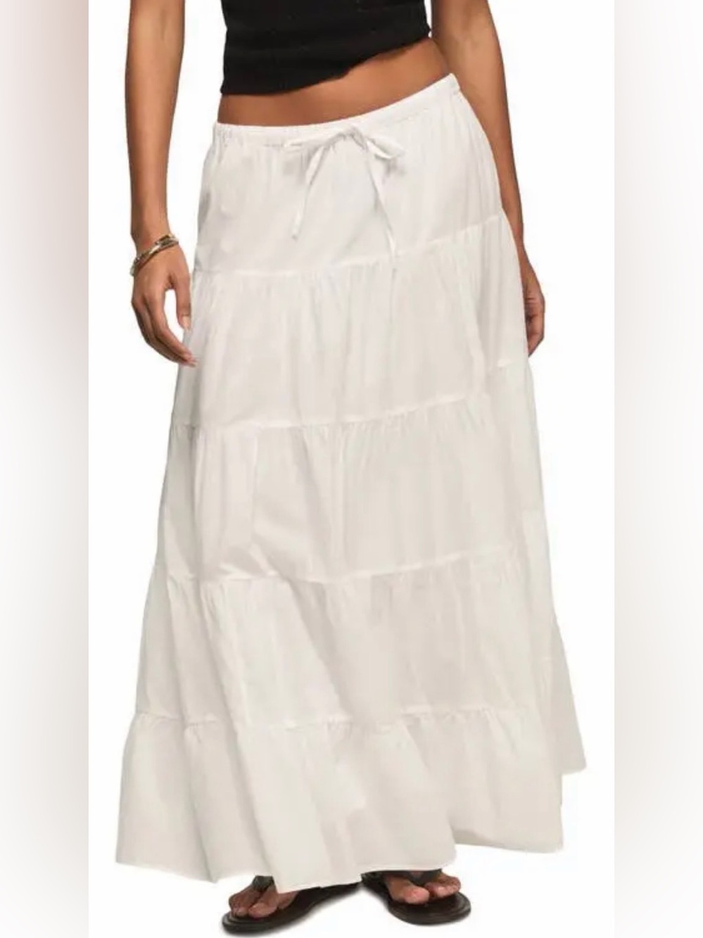 Lucky Brand Tiered Poplin Maxi Skirt NWOT